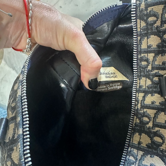 Authentic Christian Dior Boston Bag Trotter Monogram Canvas Blue Leather. EUC - Picture 17 of 17